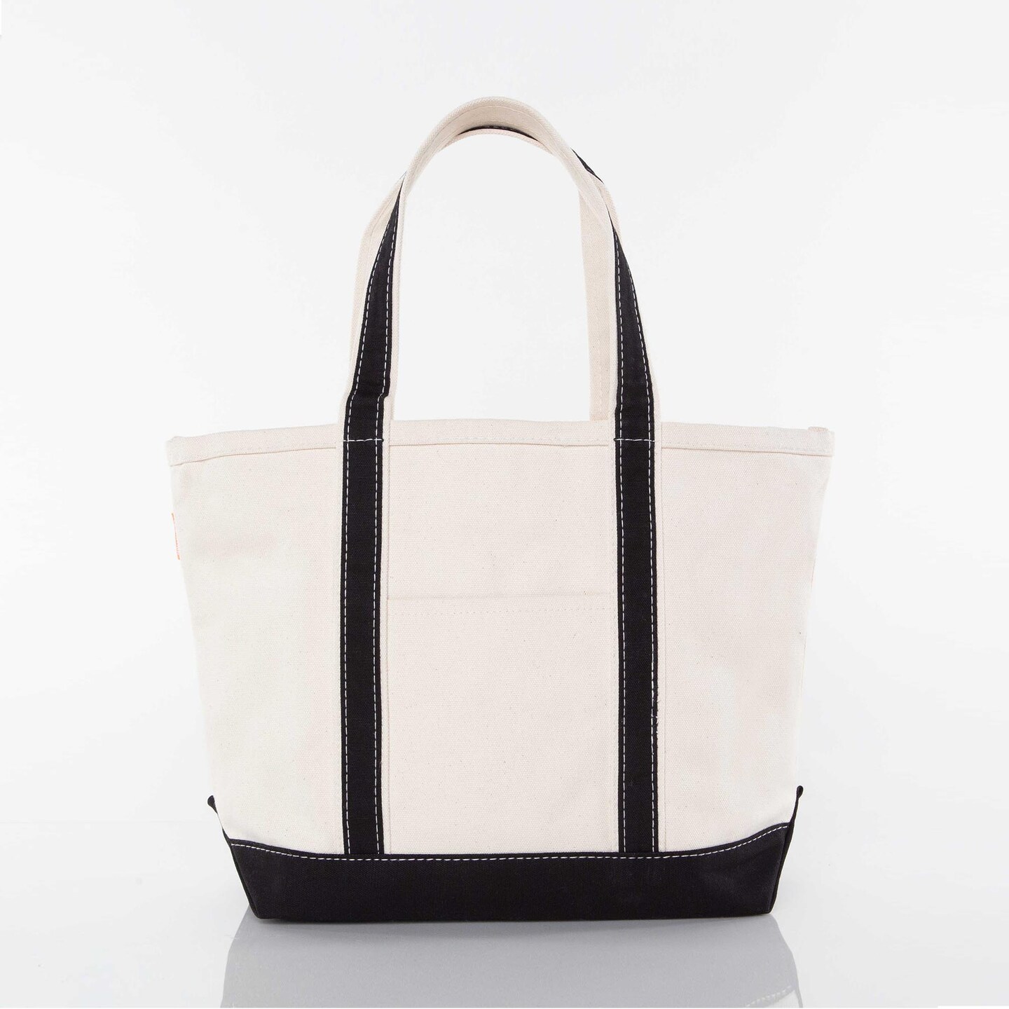 Medium Classic Tote -- 18 oz. Heavyweight Durable Canvas -- Natural Canvas & Black Color