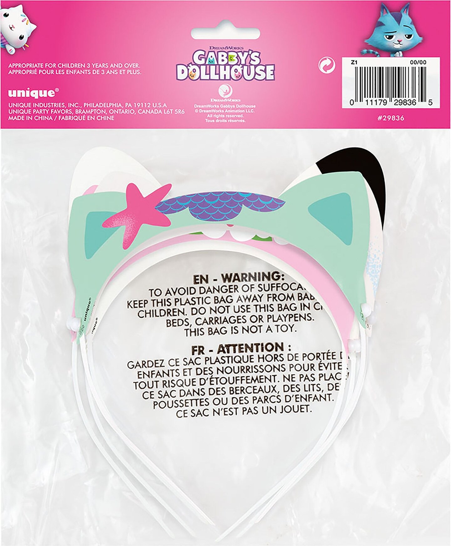Gabby&#x27;s Dollhouse Glitter Paper Headbands  - 4ct