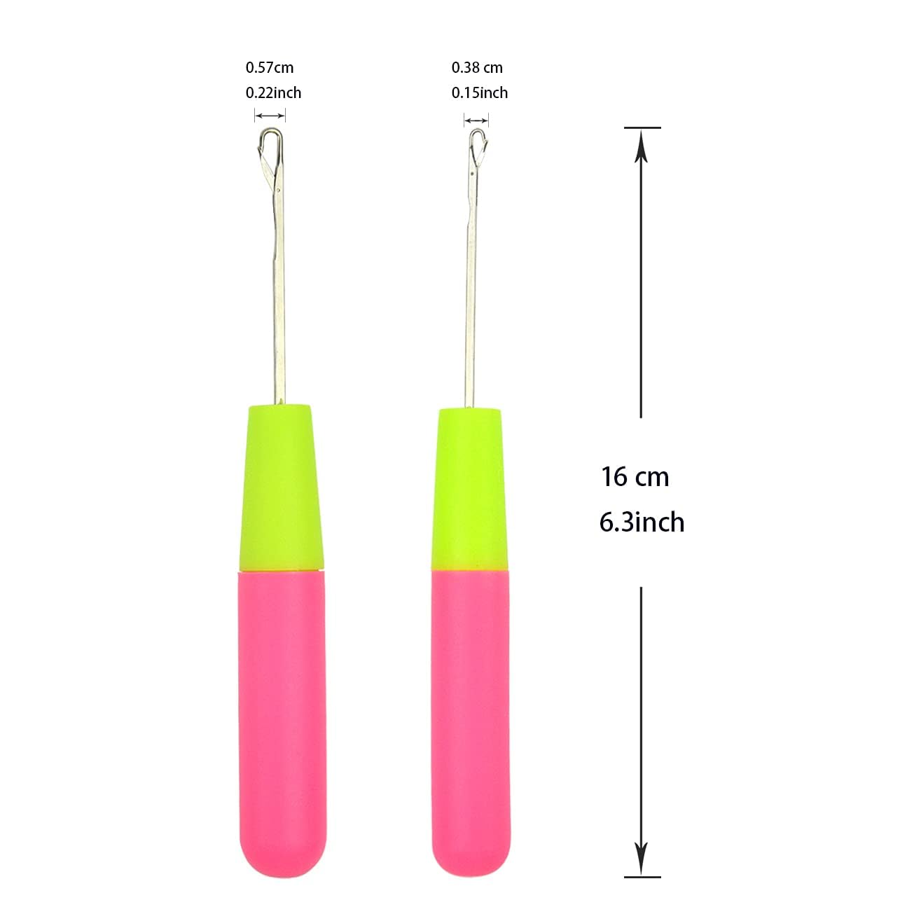 9 Pcs Bent Latch Hook Crochet Needle Set Dreadlocks Tool Crochet Hooks Hair Locking Tool for Hair Extension Braid Carpet Making and Other Craft