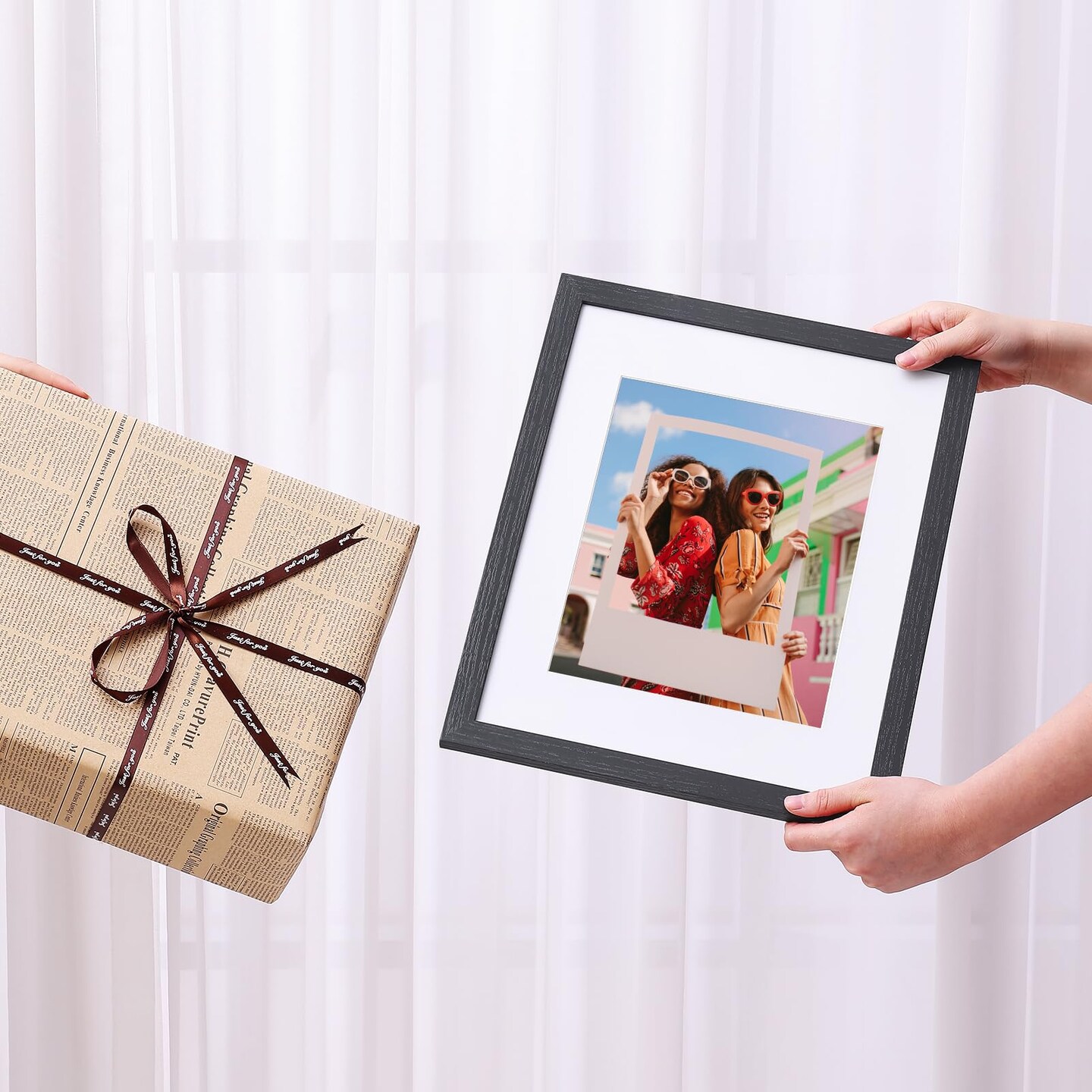 11x14 Picture Frame, Display Pictures 8x10 with Mat or 11x14 without Mat, Photo Frame for Wall or Table Top Display, Black, 1 Pack