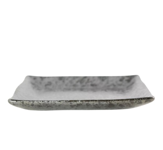 Square Ceramic Humidity Tray for Bonsai Tree 5.25&#x22;x 5.25&#x22;x 0.75&#x22; - Black Stain