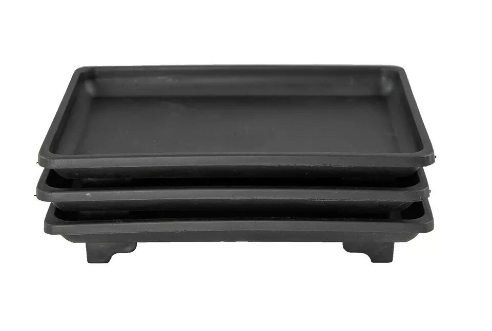 3 Plastic Humidity/drip Tray for Bonsai Tree and House Plants - 7"x 4.75"x 1"