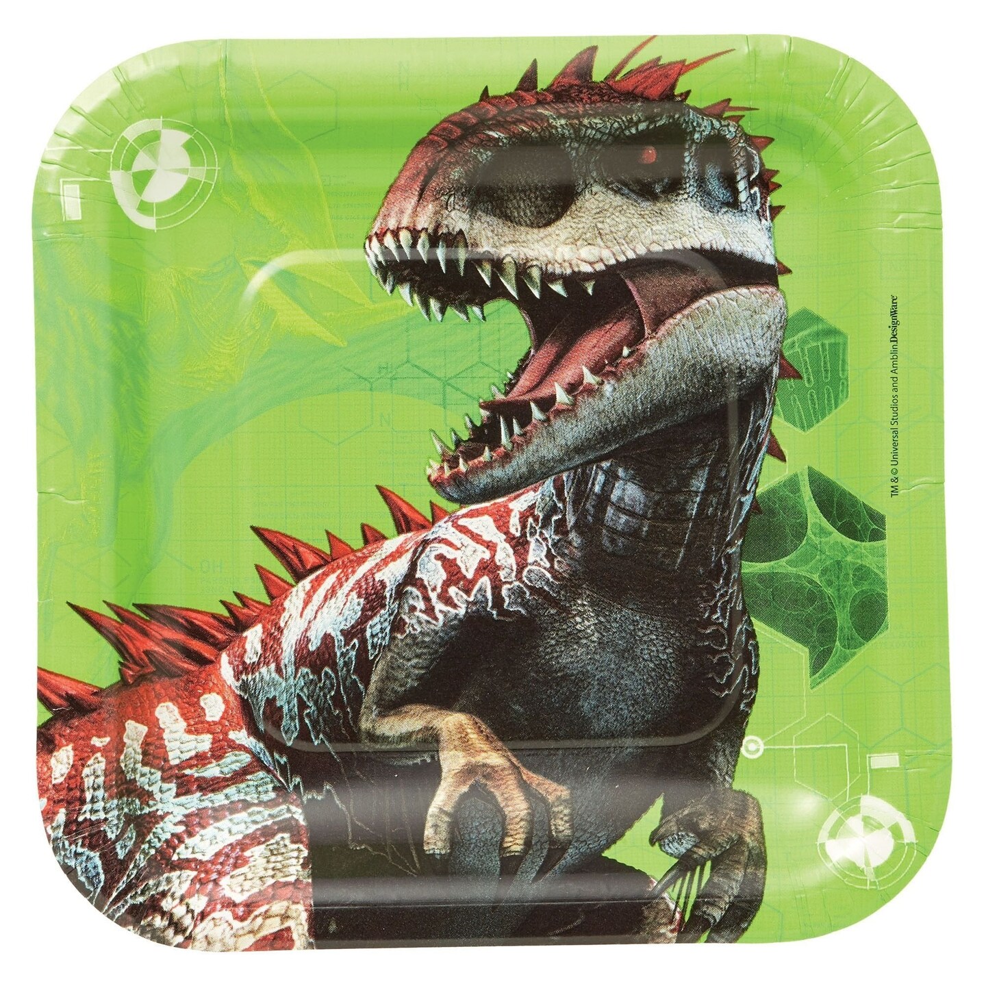Jurassic World 7&#x22; Square Paper Plates - 8ct