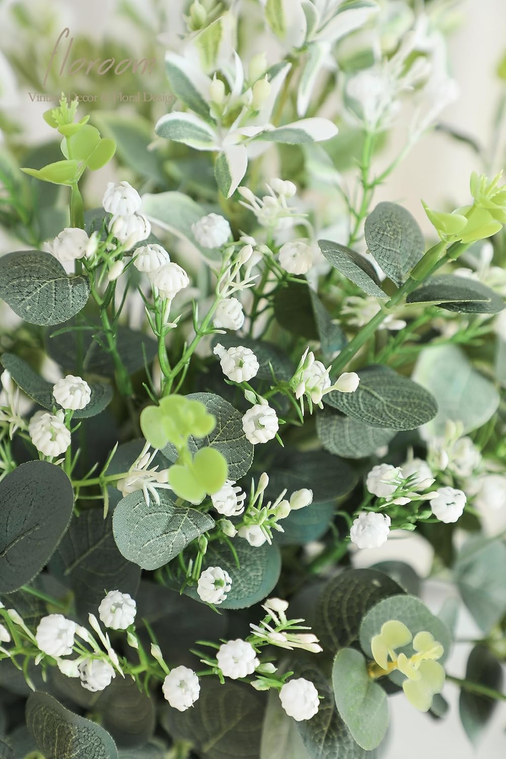 Artificial Greenery Stems Box Set, 25pcs with 4 Kinds of Faux Greenery Flowers Picks for DIY Bridal Bouquets Wedding Floral Arrangement Table Centerpieces, Tender Green & Sage Green 2.5"D x 5.5"W x 17"H