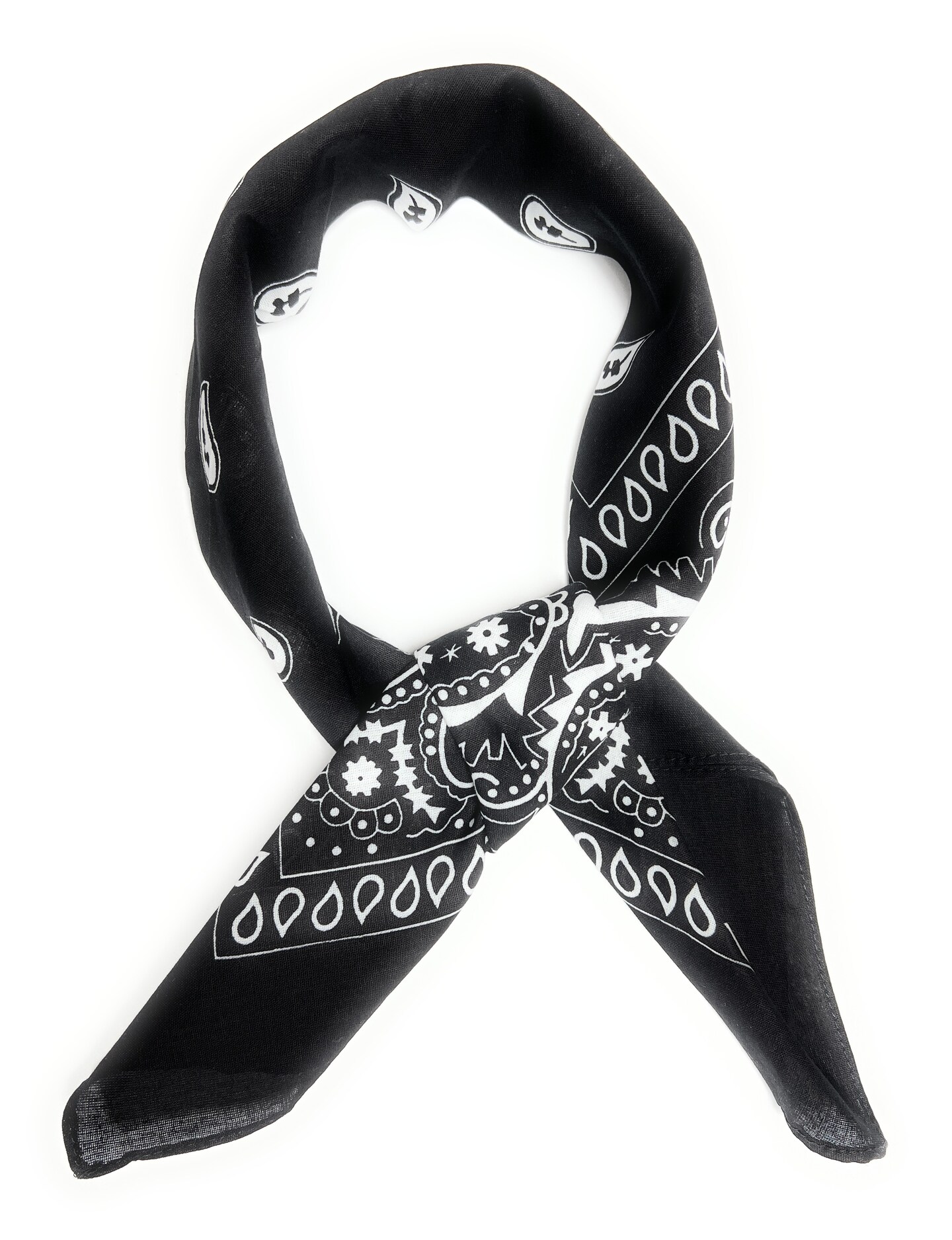 Set of 24 Paisley Womens MultiFunctional Scarves 100% Cotton Retro Ascot