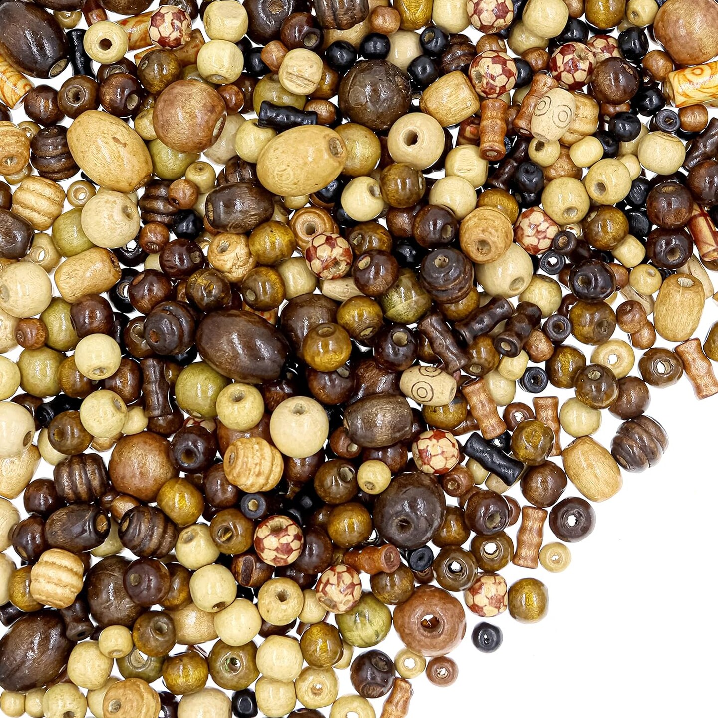 700 Wooden Beads for Jewelry Making Adults, Assorted African Beads, Wood Beads for Craft Bracelets and Necklace Jewelry