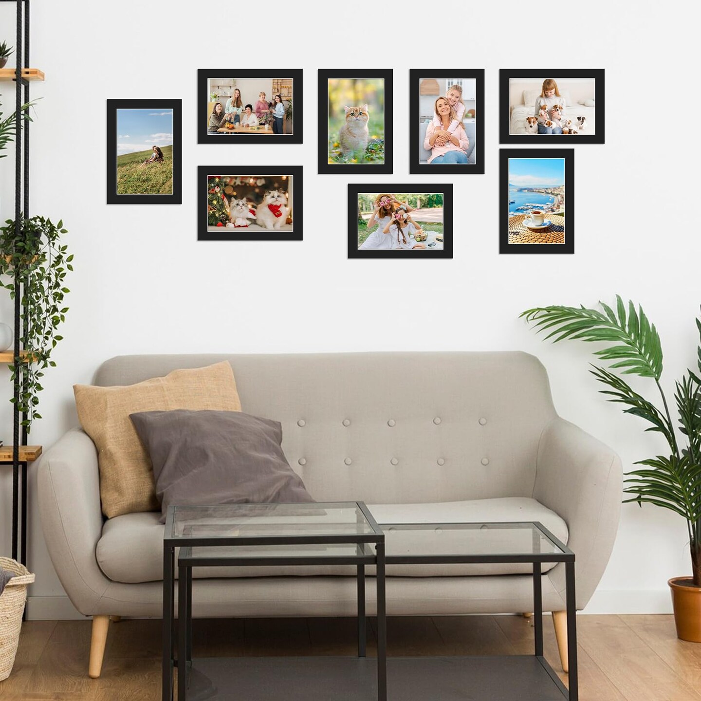15 Pack 5x7 Black Picture Mats, Frame Mattes for 4x6 Pictures Display Photo Frame Mat Core Bevel Cut Mat Board Show Kit for Photos, Prints, Artworks