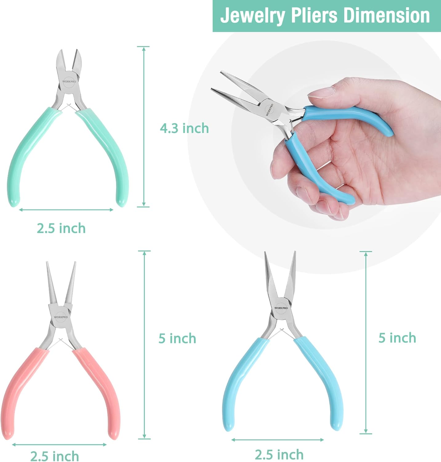 Jewelry Pliers Set, 3 Pack Jewelry Making Tool Kit