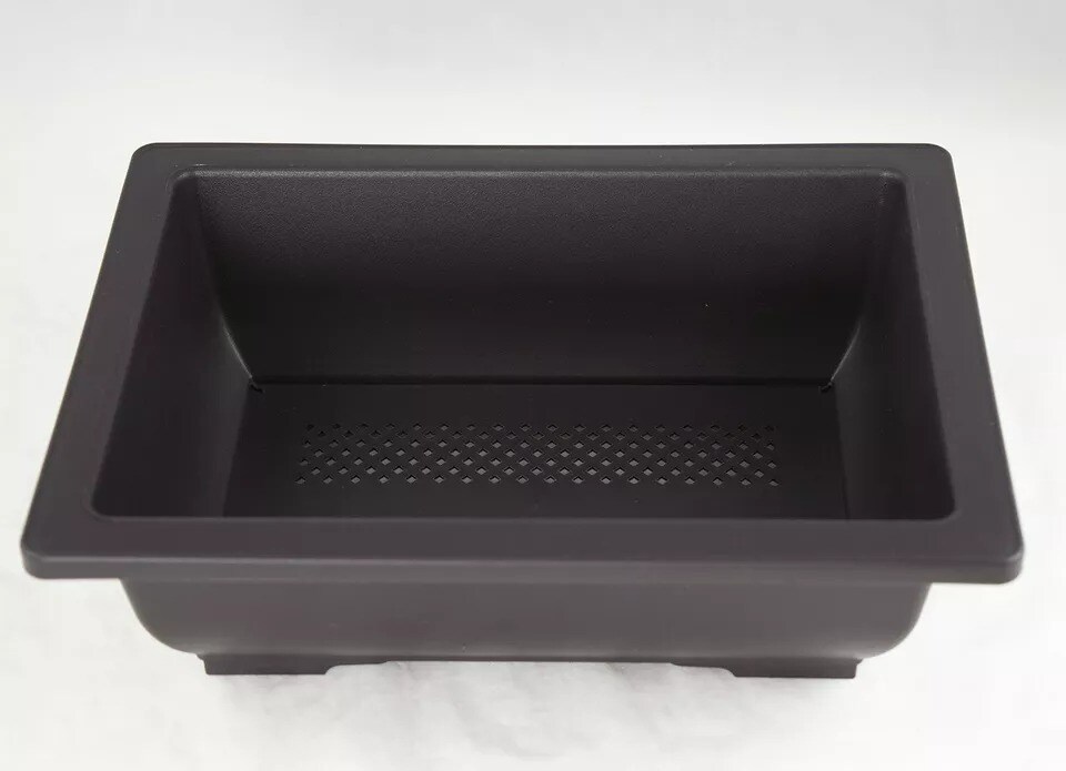 Rectangular Plastic Dark Brown Bonsai / Cactus & Succulent Pot - 10"x 7.5"x 3"