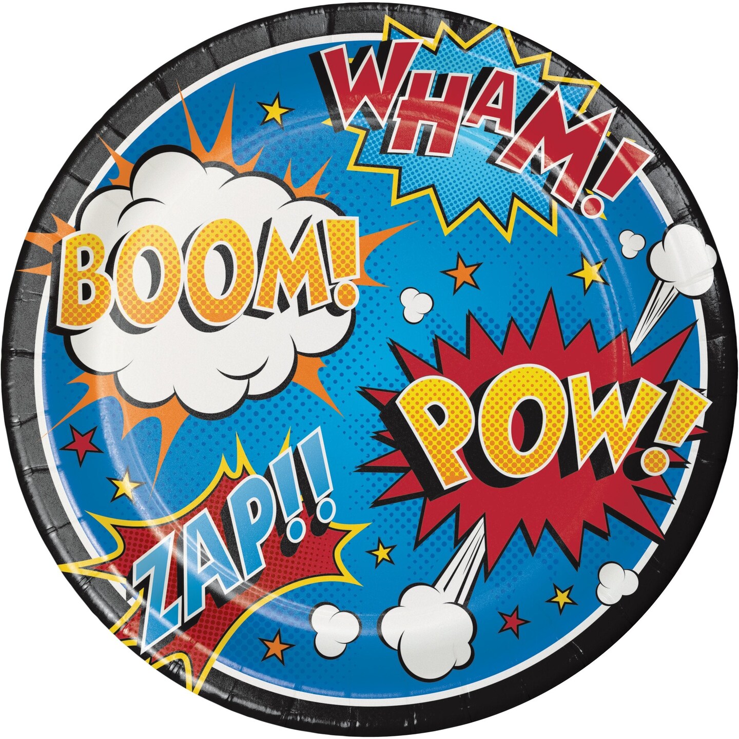 Superhero Slogans 9&#x22; Paper Plates - 8ct