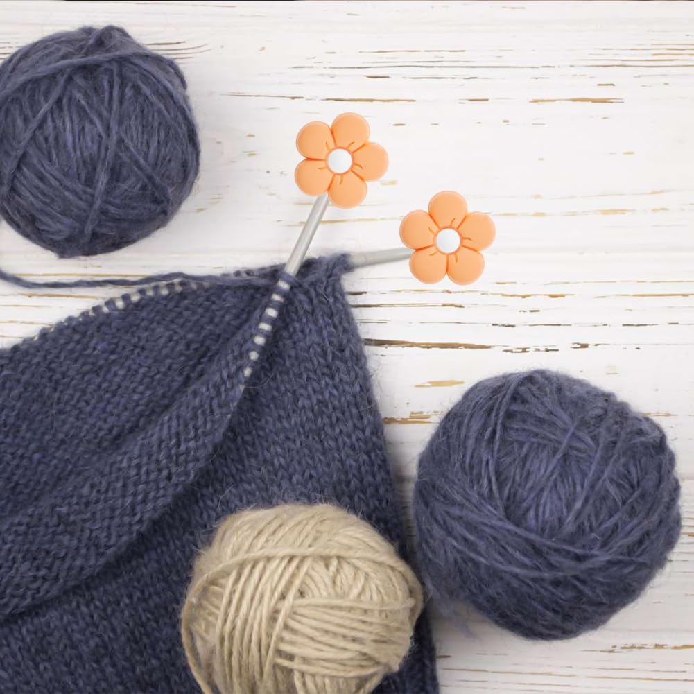 10 Pack Cute Flower Needle Point Protectors Silicone Needle Point Protectors Knitting Accessories and Supplies Knitting Needle Stoppers Knitting Needles Point Protectors Knitting Tools