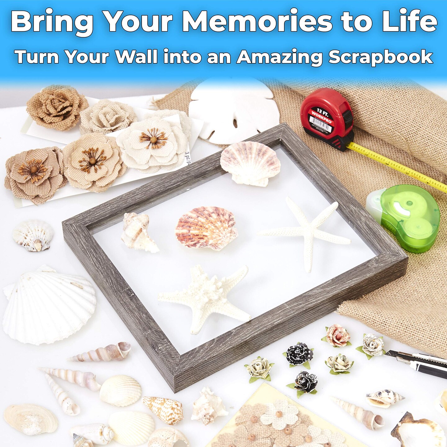 Real Wood 8x10 Shadow Box Frame 1pk. Genuine Hardwood Display with Real Glass. Best Shadowbox to Showcase Photos, Tickets, Wedding Bouquets, CDs, Medals, Awards, Seashells and Insects.