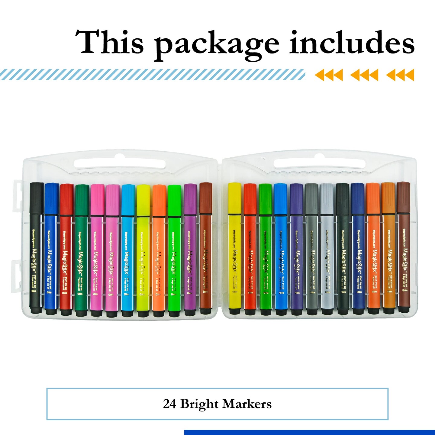 The Pencil Grip Magic Tri Stix, Non-Toxic and Washable Markers For