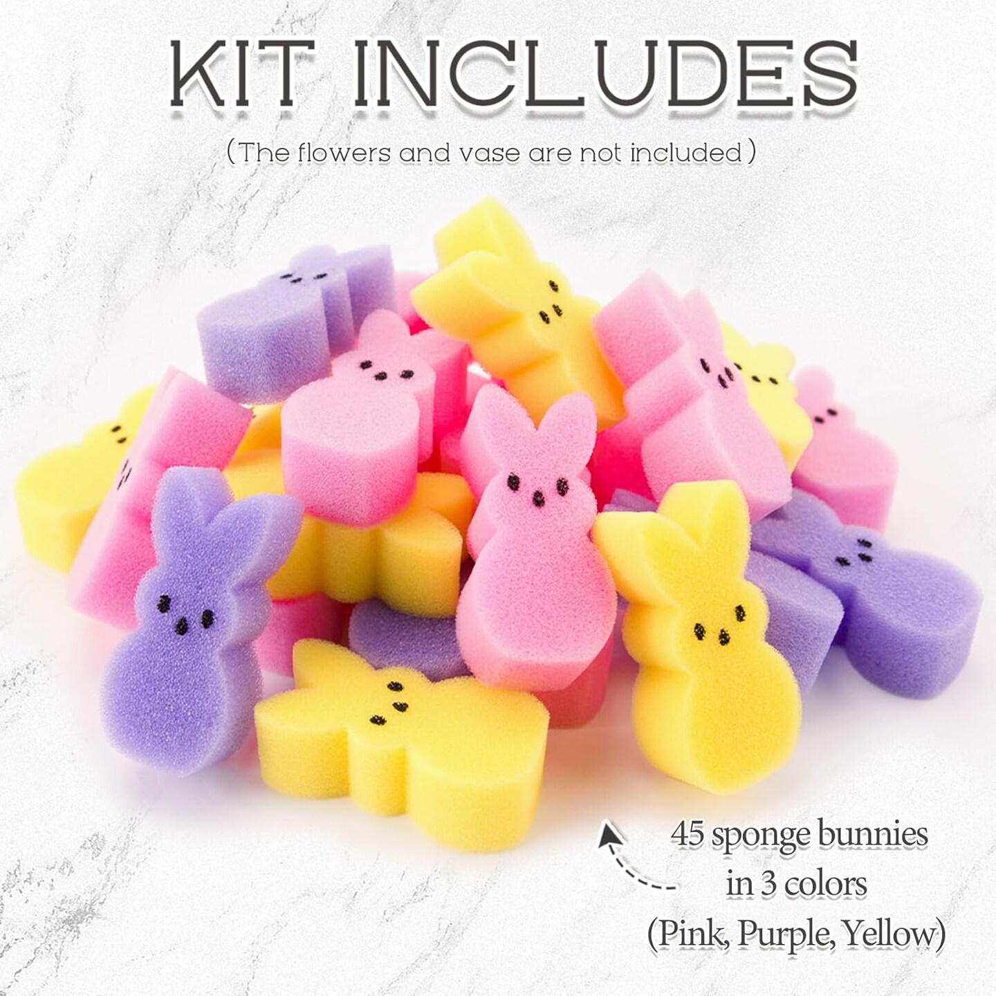 Easter Peeps Bunny Vase Filler Set – Spring Table Centerpiece & Indoor Home Decor