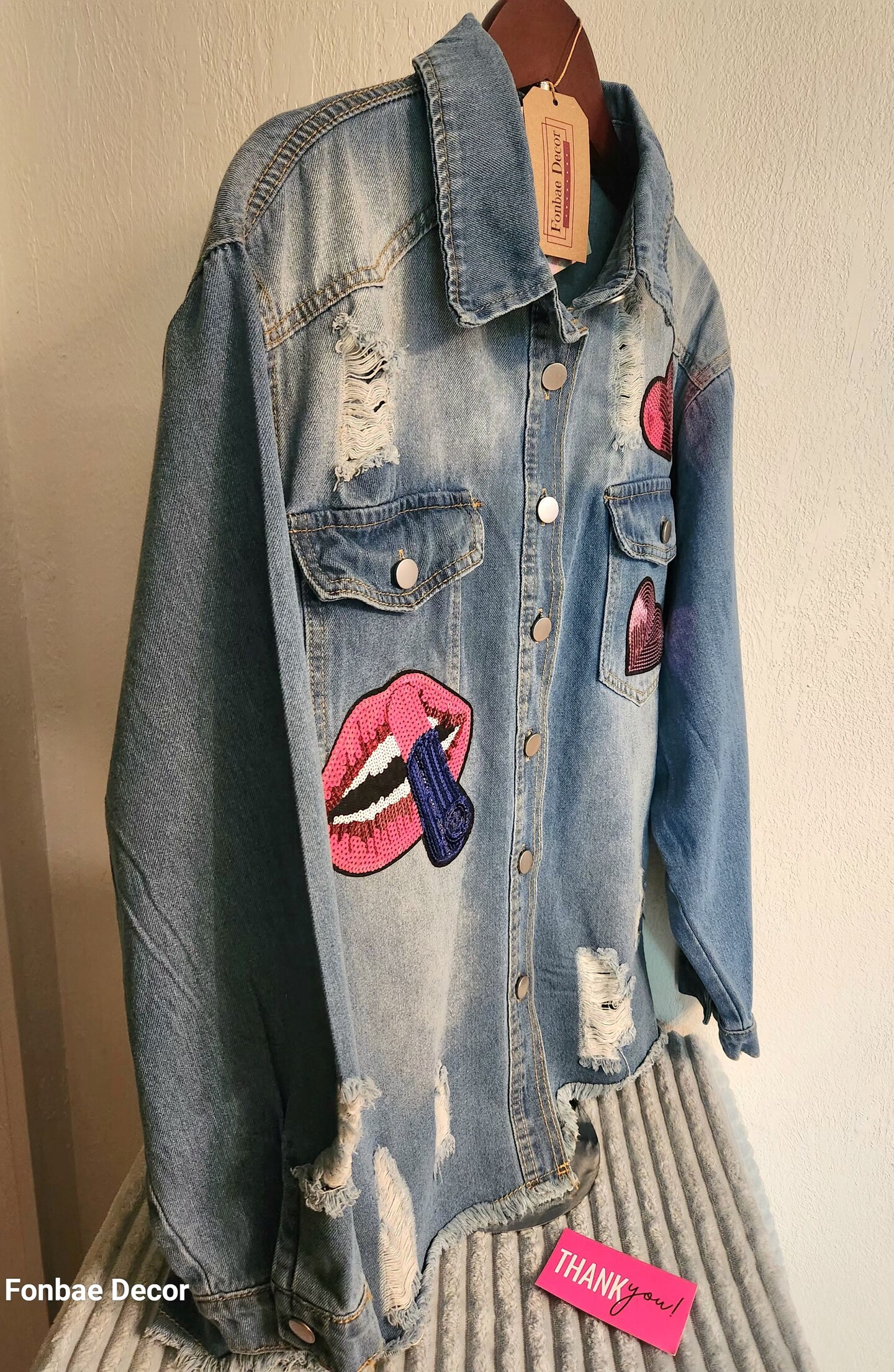 Denim Jacket: Embroidery Sequin Patches | MakerPlace by Michaels