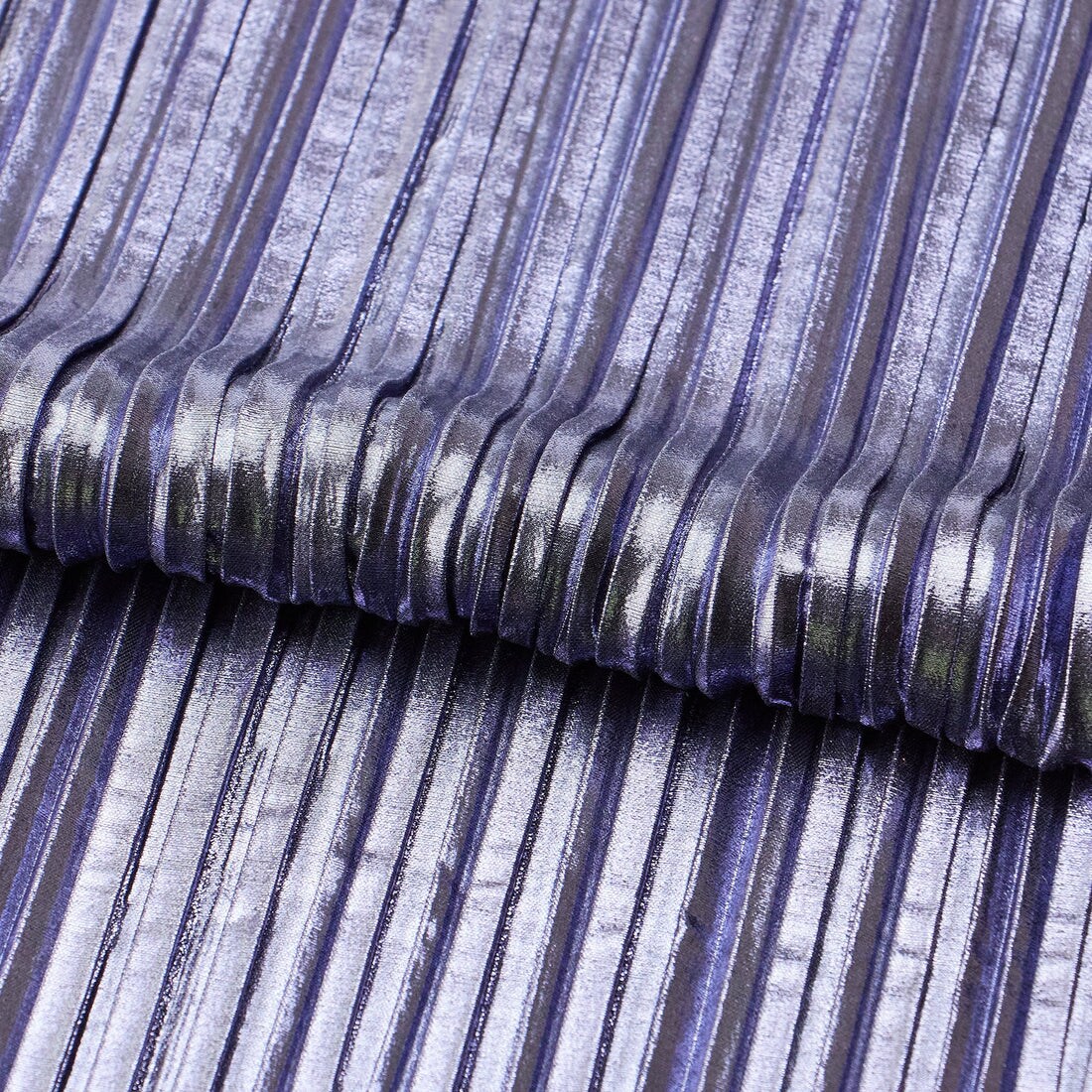 1 Yard Titanium Pleated Polyester Fabric 36" x 60" Length by Width