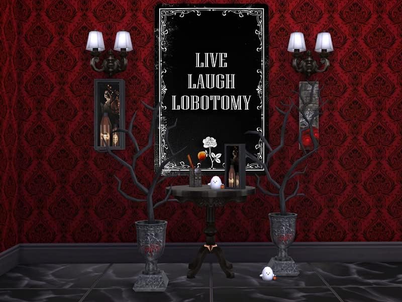Live Laugh Lobotomy Sign Gothic Wall Decor