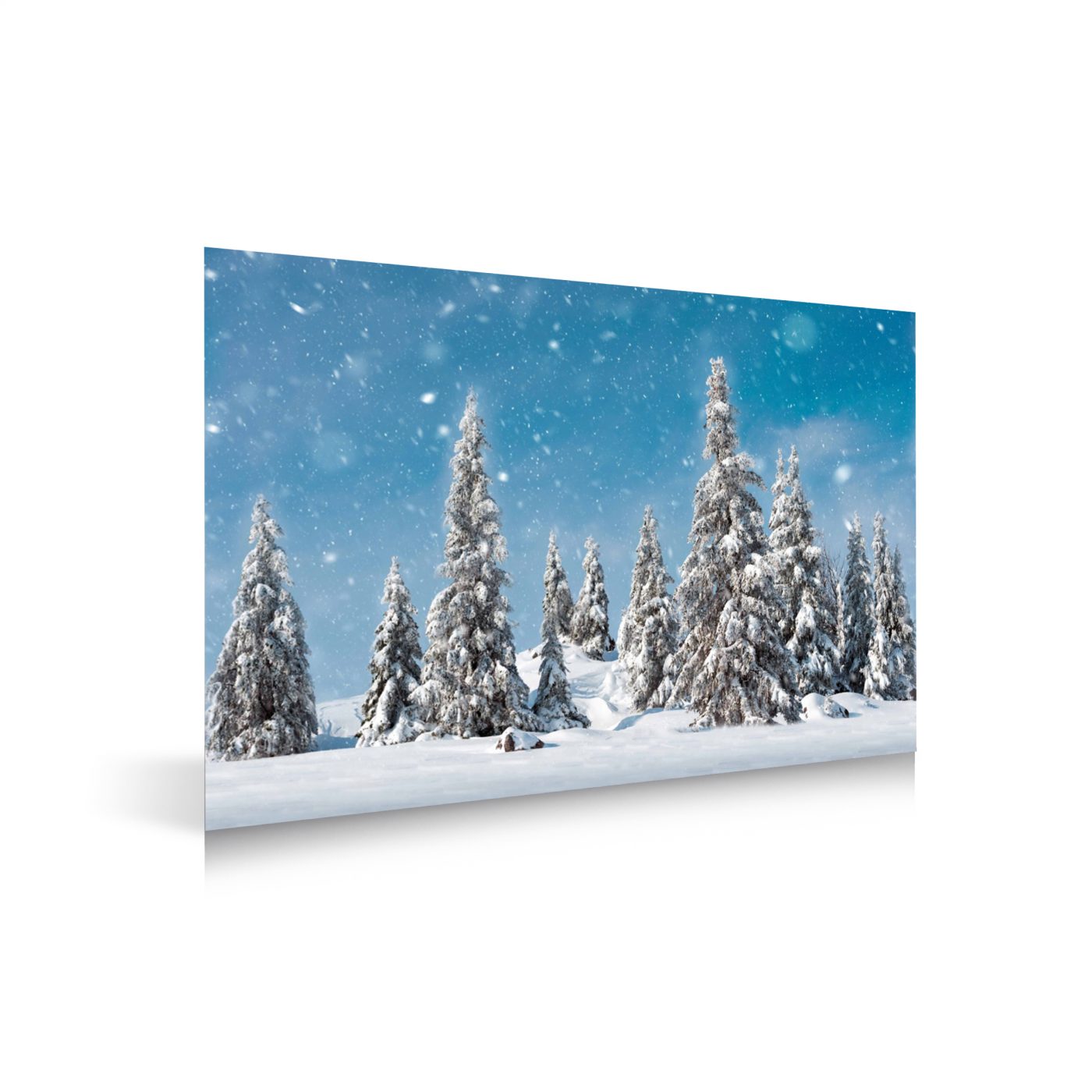 Village Background - Snowy Pine Trees - 30.7 x 22.8 Inch