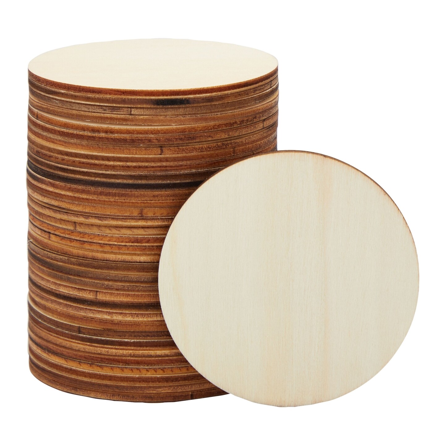 36 Pack Unfinished Wood Circles for Crafts, 3 Inch Round Wooden Cutouts for DIY Projects