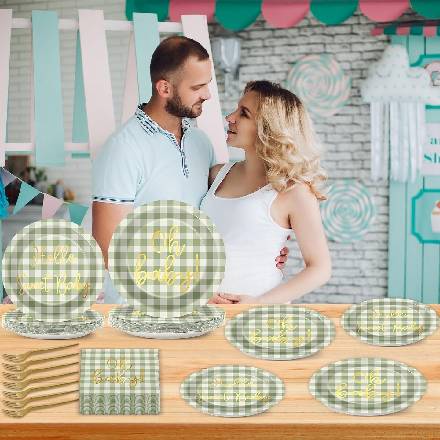 96PCS Oh Baby Baby Shower Decorations