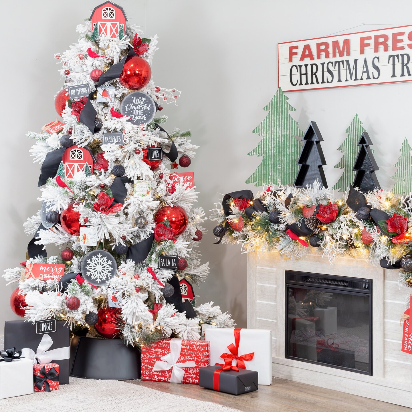 Wooden Christmas Tree Trays 2ct Nested Rustic Farmhouse Decor