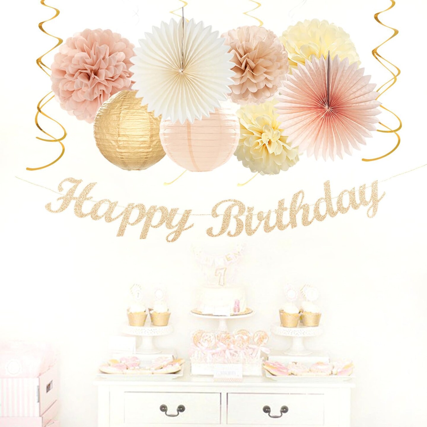 1st Happy-Birthday Party-Decorations - 31pcs Sweet 16 18th Women Girls