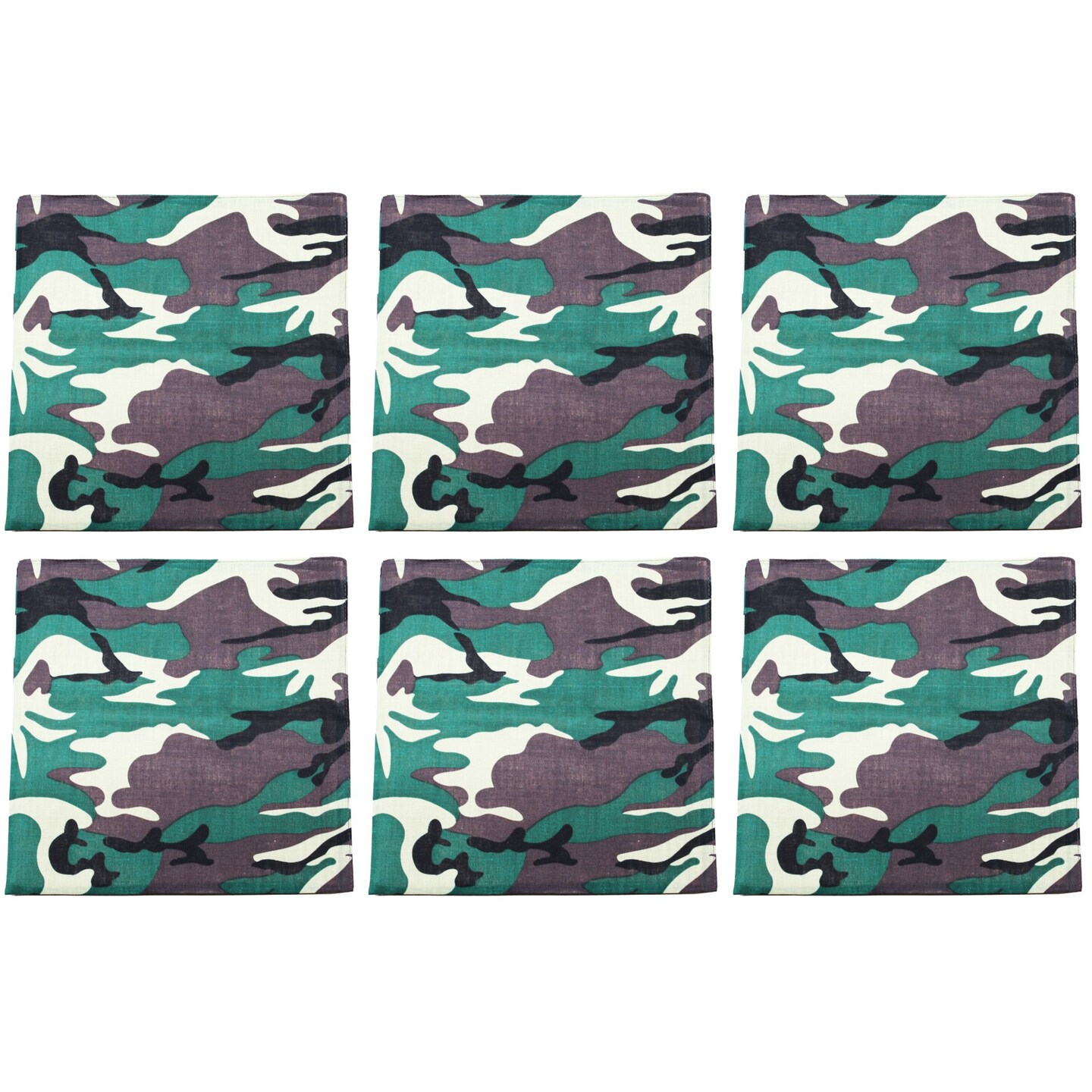 6 Pack Cotton Paisley Bandanas Multi-Purpose Accessories Everyday Use