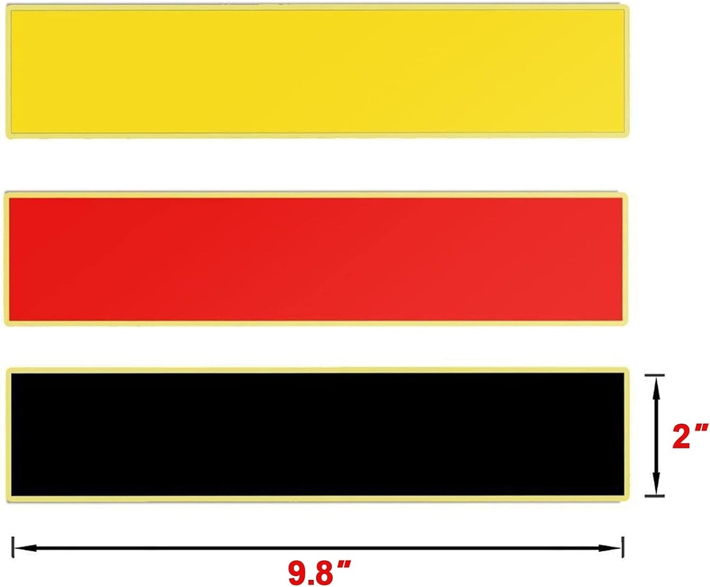 9.8" German Flag Stripe Decal Car Exterior and Interior Sticker