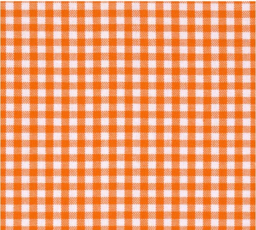 Yarn Dyed Large Gingham Orange 45" Polyester Cotton Fabric by the Yard