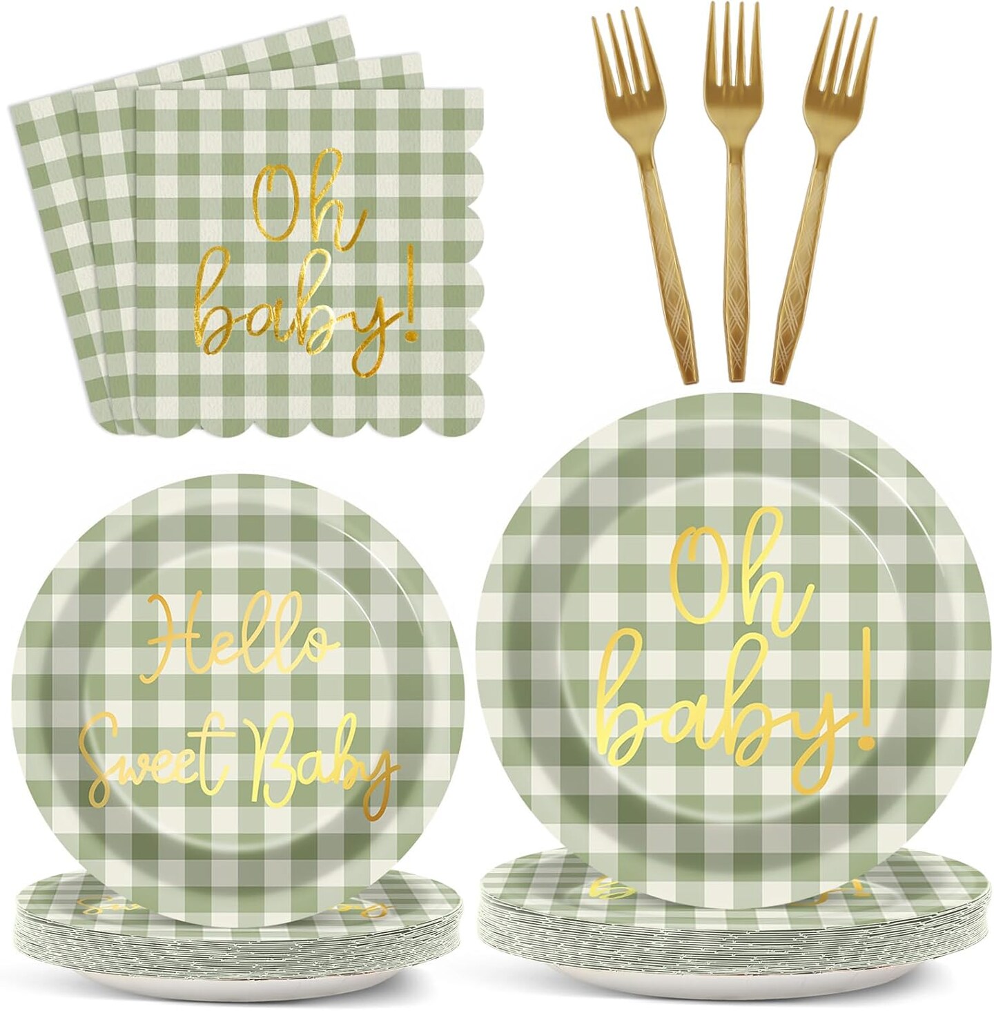 96PCS Oh Baby Baby Shower Decorations