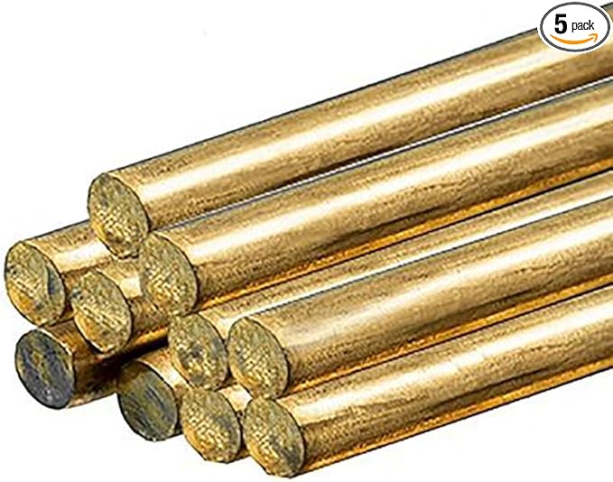 10 Pack Brass Rods 1/16" diam. 36" Length - for Hinges and framing