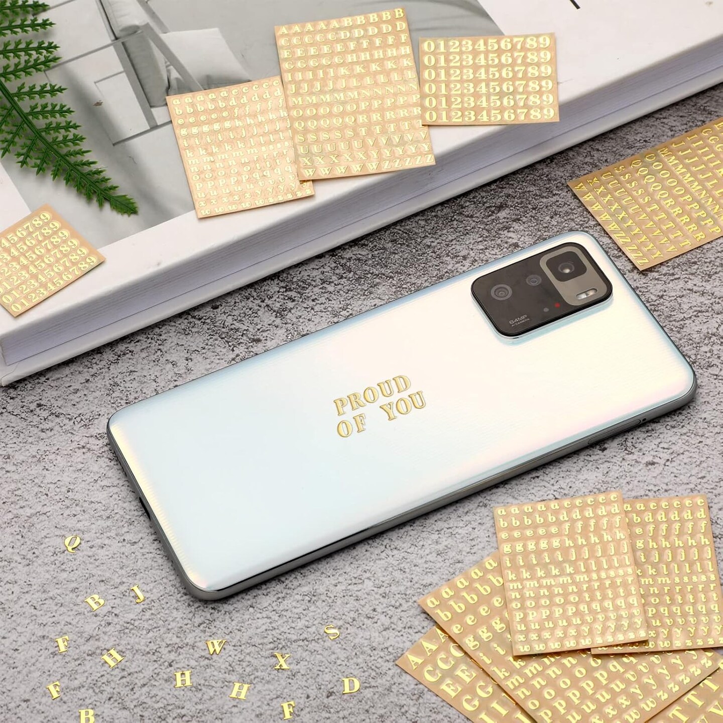 18 Sheets Small Letter Stickers Mini Alphabet Number Stickers