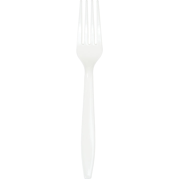 White Premium Plastic Forks (24/Pkg)