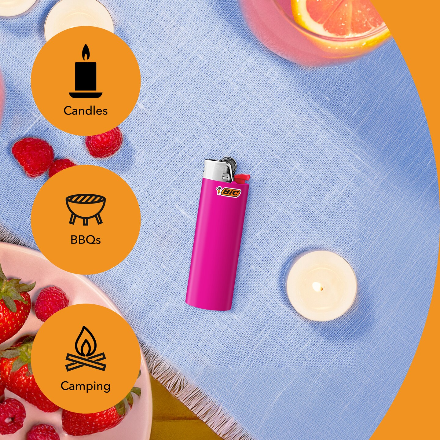 BIC Maxi Pocket Lighter, Assorted Colors, Pack of 12, Colors May Vary