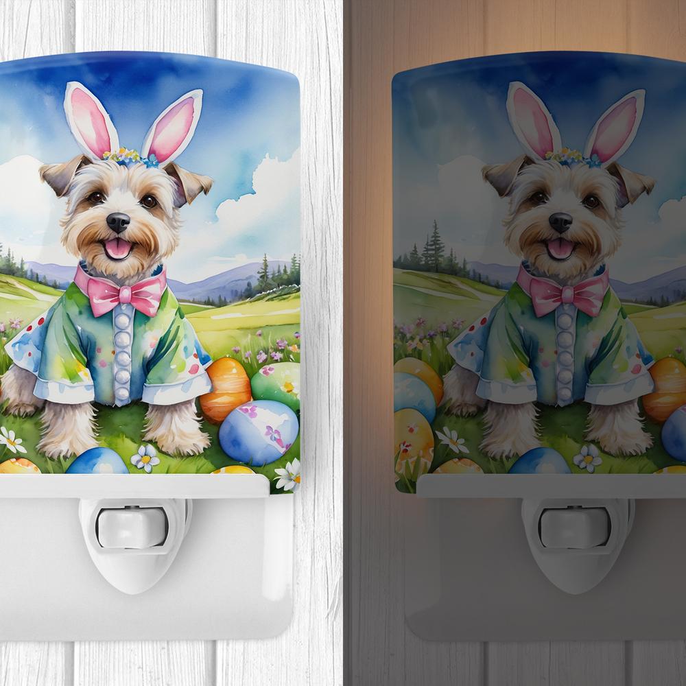 Edge Collections - 6" x 4" - Multicolor - Easter Egg Hunt Decorative Ceramic Night Light Plug In - 1 Piece