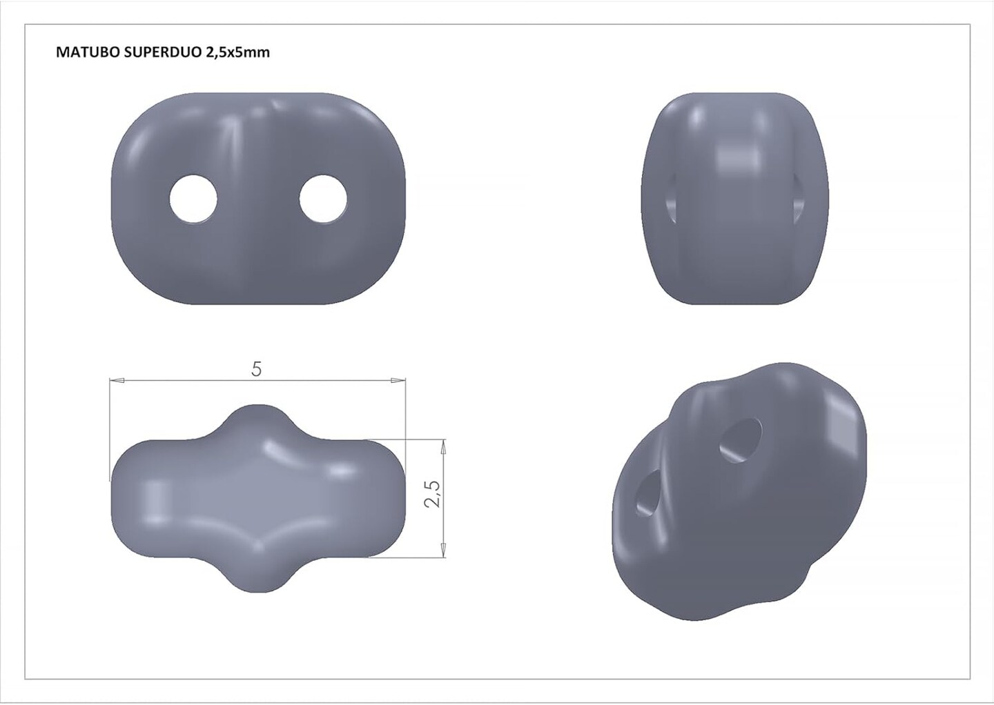 Matubo 2-Hole Czech Glass Jet Metallic Suede Superduo Beads, 100g