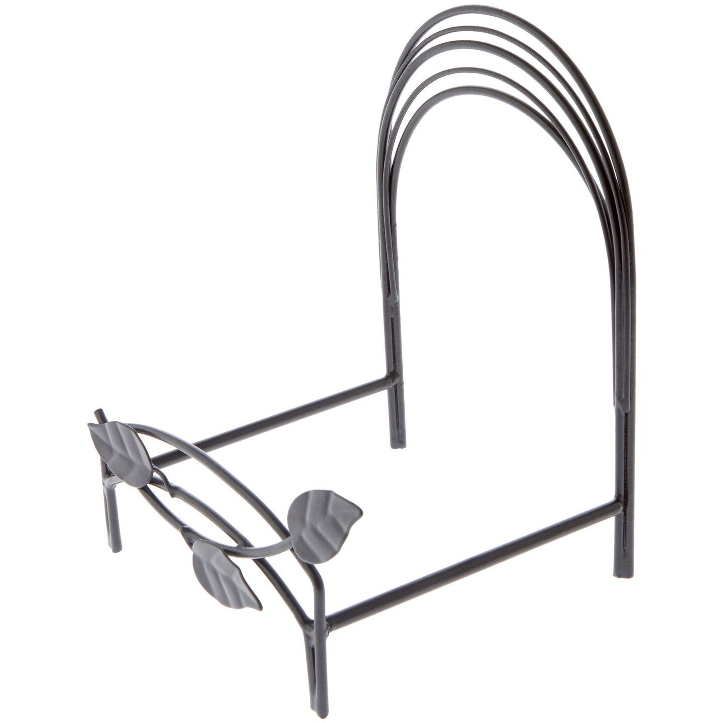 Bard's Black Wrought Iron Bowl or Deep Platter Stand, 8" H x 6" W x 5.5" D (For 9" - 11" Bowls or Deep Platters)