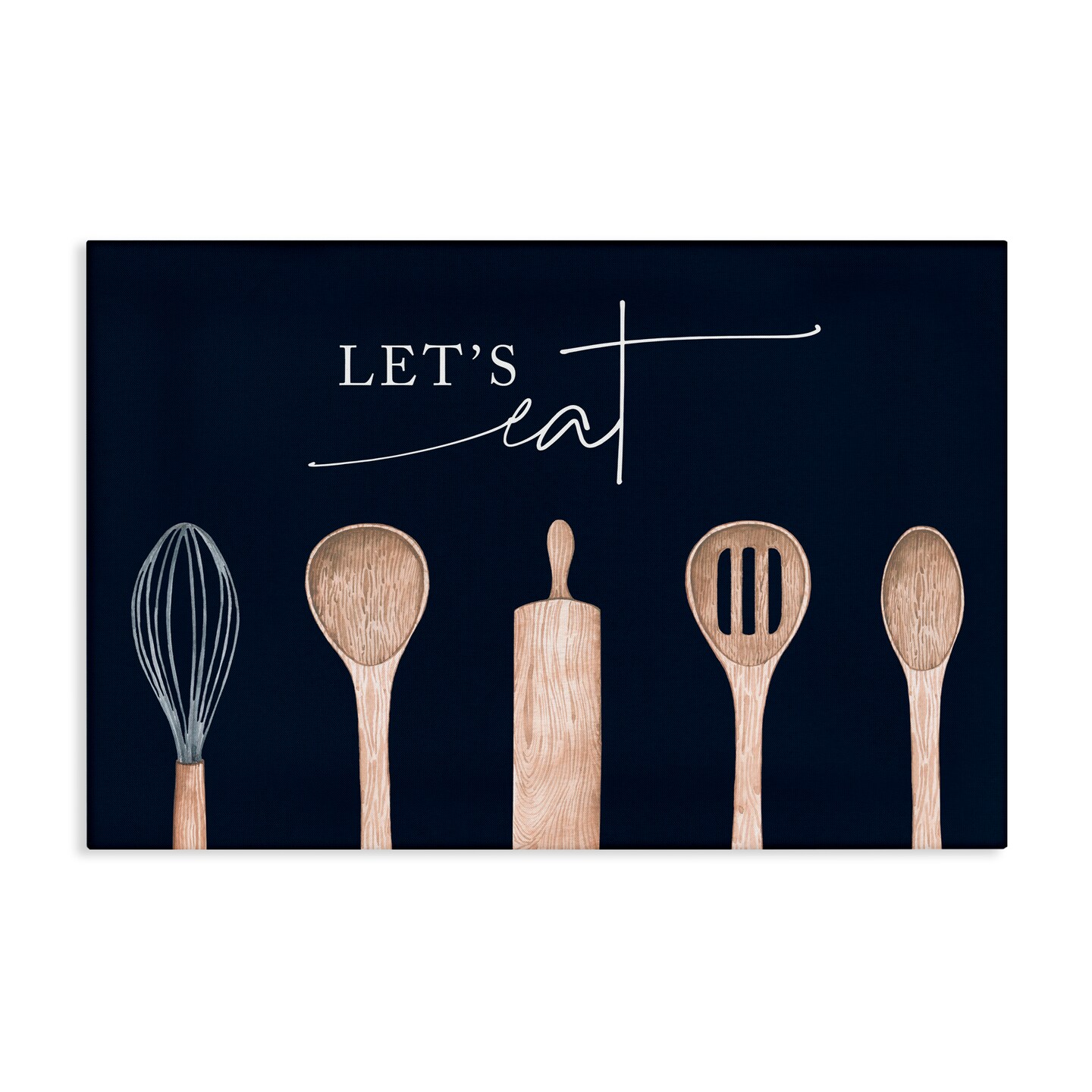 Stupell Industries Let's Eat Kitchen Utensils Canvas Design by Lux + Me Designs