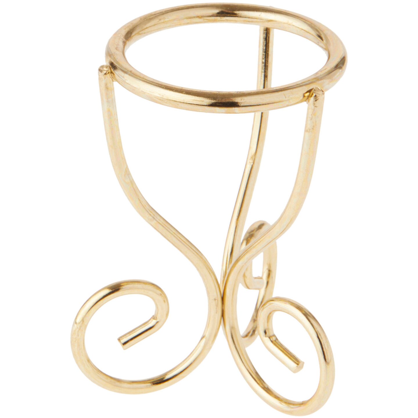 Bard's Brass-toned Egg Stand/Holder, Scroll Leg, 1.375" Diameter