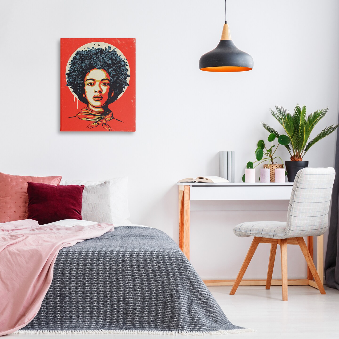 Stupell Industries Vibrant Portrait of Woman Canvas Design by Balazs Solti
