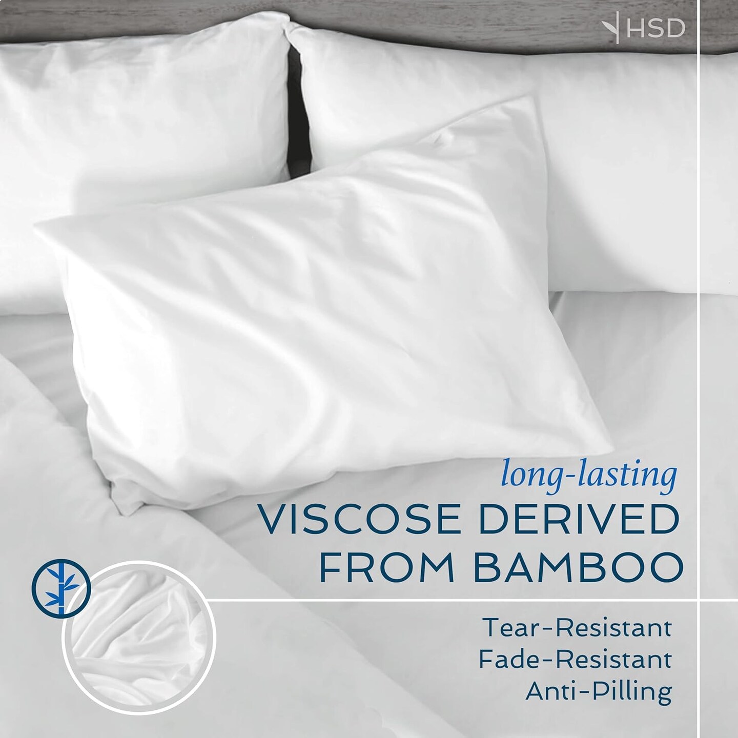 King Size Pillowcases 2 Pack, 20x40 Inch, Cooling, Breathable Pillow Cases, 100% Viscose Derived from Bamboo Pillow Covers, Silky Soft for Hair &#x26; Skin, Elegant Bedroom, Dark Gray