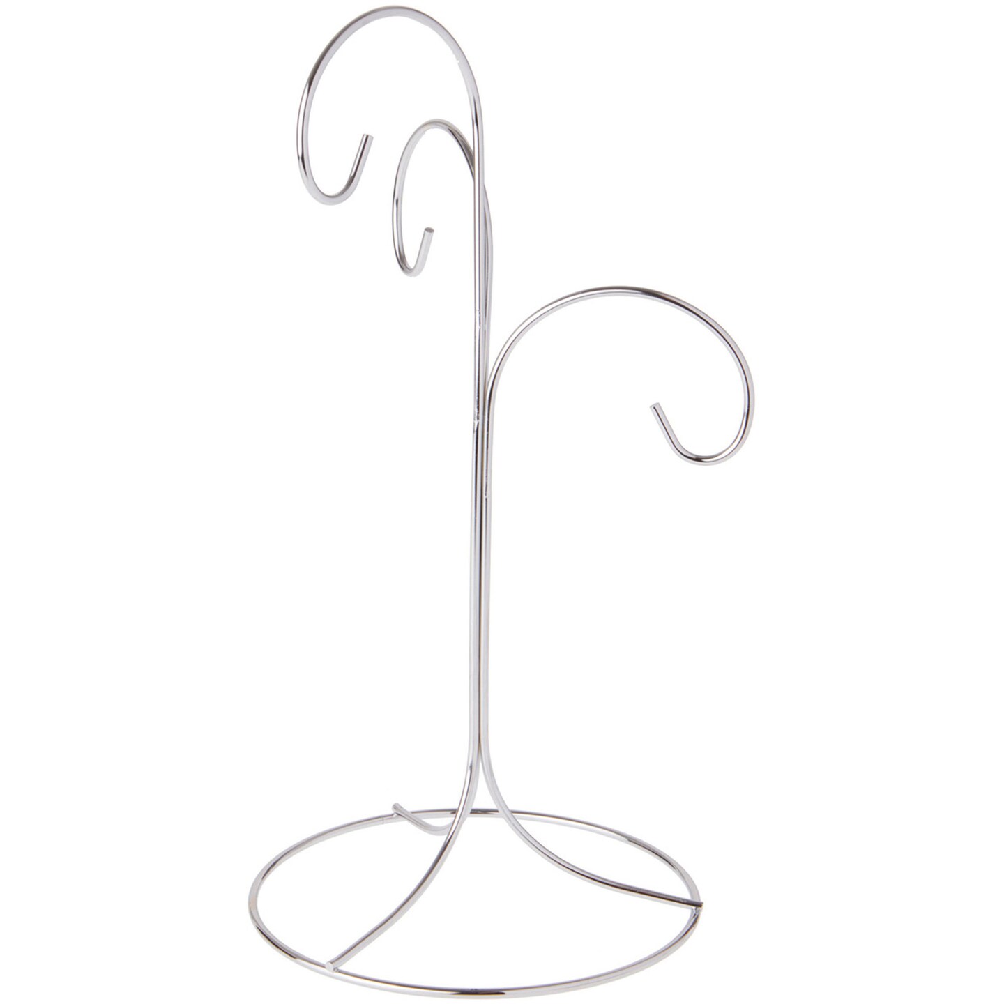 Bard's 3 Tiered Silver Ornament Stand, Tree, 10.75" H x 5.125" W x 5.125" D
