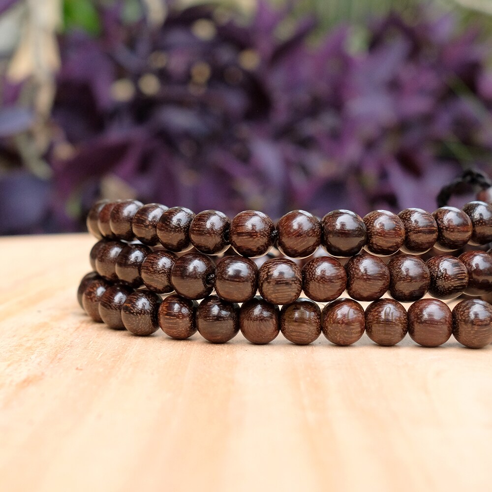 Muslim Prayer Beads - Tamarind Wood Dhikr Tasbih 8mm Copper Black