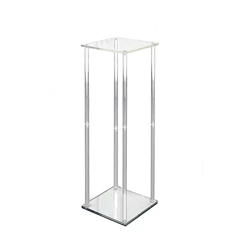 48" tall Clear Flower Stand Acrylic Column Vase Wedding Party Home Decorations