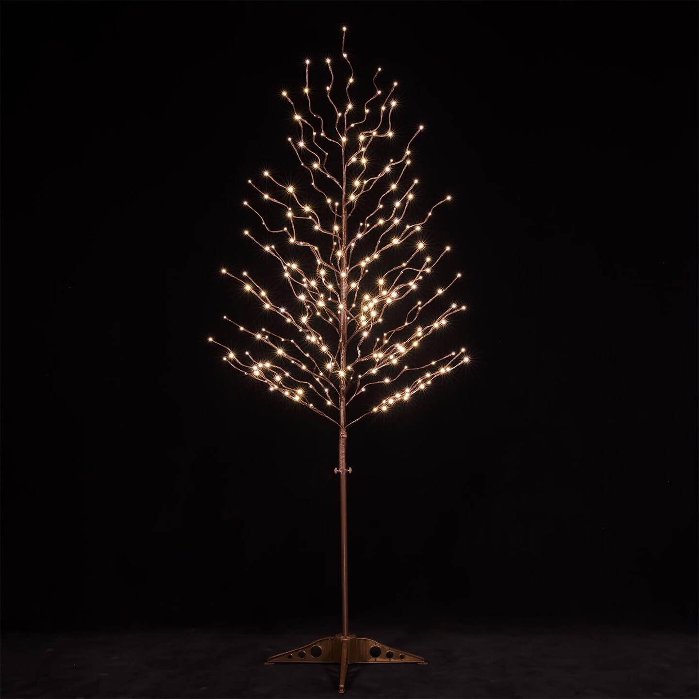 6ft Star Light Tree with 256 Warm White LEDs for Holiday Decor - Dimmable, UL Certified, Waterproof - Ideal for Indoor and Outdoor Decoration