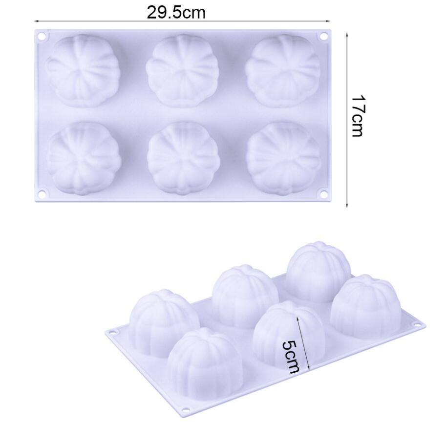 Pumpkin Shape Silicone Mold 6 Cavity