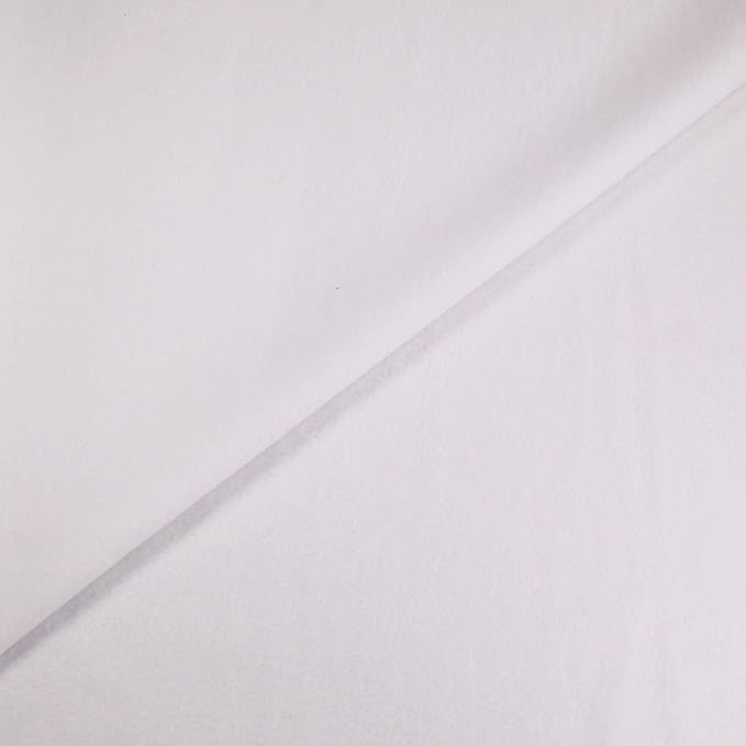 FabricLA | Sweatshirt Fleece | 60&#x22; Wide | Poly Cotton Blend | Soft Comfy Apparel Fabric | White | Sold by The Yard