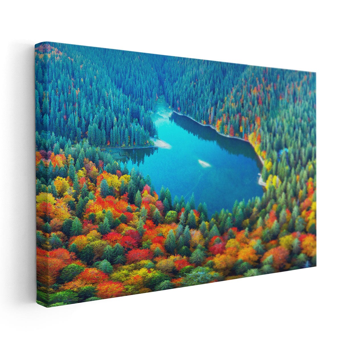 The Synevyr Lake In Ukraine Canvas Print Wall Art