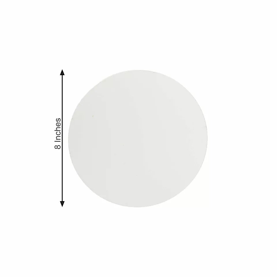 12 Silver 8&#x22; Round Acrylic Stickers Mirror Wall Decals Dorm Rooms Decorations