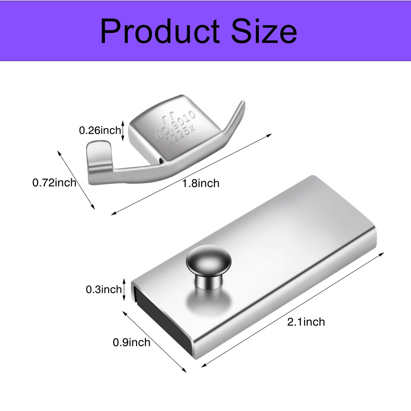 Magnetic Seam Guide for Sewing Machine,Guide Sewing Foot,Hem Guide,WENICE Sewing Machine Accessories 2Pcs